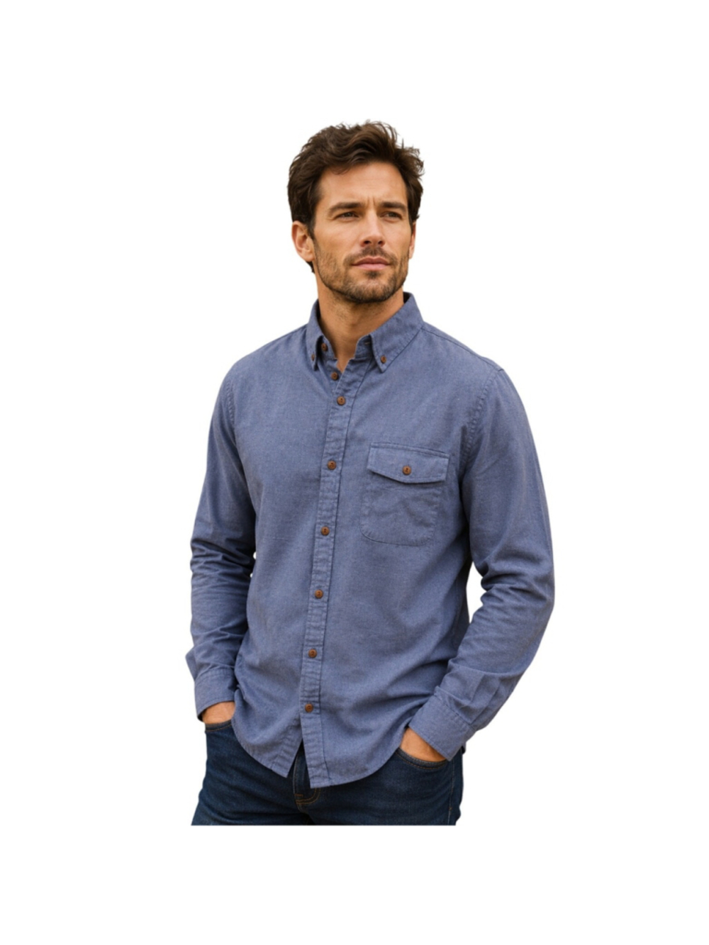 Vineyard Vines Crosby Slim Fit Chambray Button Up Shirt M preppy long sleeve EUC